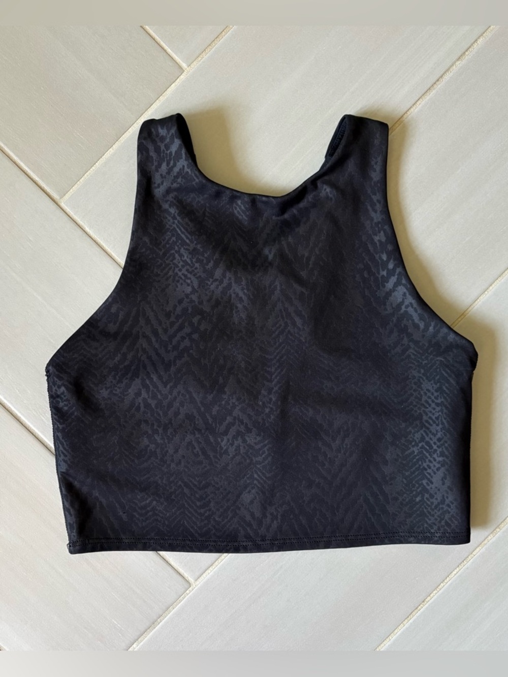 Athleta Black High-Neck Cropped Tank